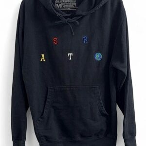 ASTROWORLD Black Hoodie with Multicolor Accents Size Medium